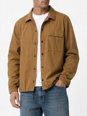 Dickies Canvas Coach Jacket Brown Utility Workwear Streetwear Men's L